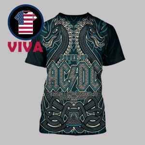 ACDC Gothenburg 2025 Ullevi Sweden PWR UP Event Tour All Over Print T-Shirt