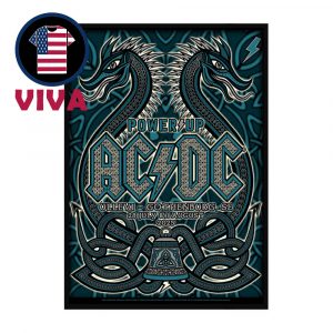 ACDC Gothenburg 2025 Ullevi Sweden PWR UP Event Tour Home Decor Poster Canvas