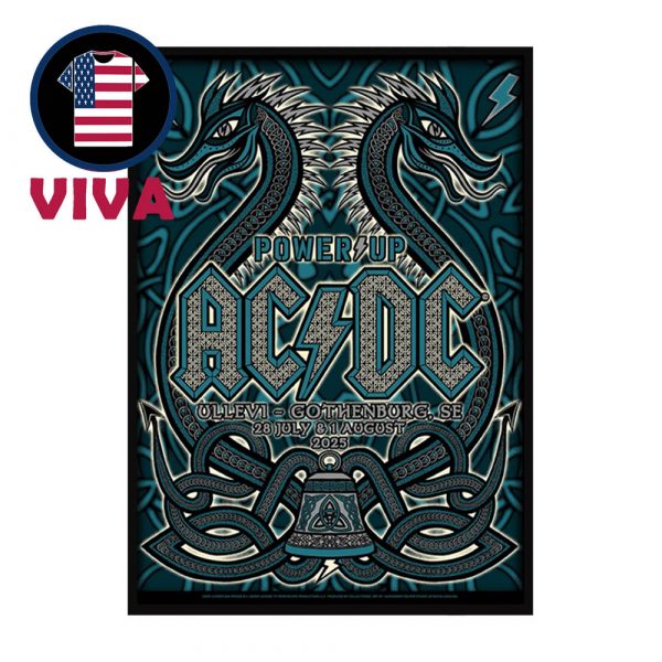 ACDC Gothenburg 2025 Ullevi Sweden PWR UP Event Tour Home Decor Poster Canvas