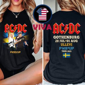 ACDC Gothenburg 2025 Ullevi Sweden PWR UP Event Tour Two Sided T-Shirt