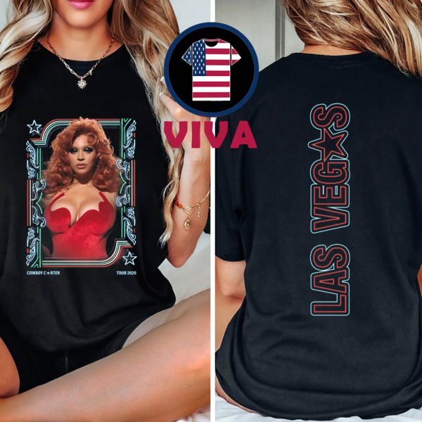 Beyonce Las Vegas 2025 Allegiant Stadium July 26th Cowboy Carter Tour Two Sided T-Shirt