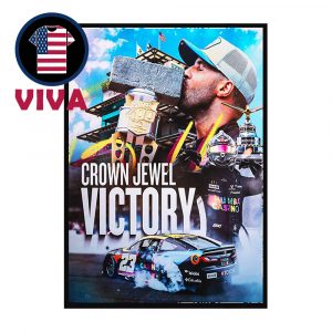 Bubba Wallace NASCAR Indianapolis Motor Speedway Winner 2025 Brickyard 400 Home Decor Poster Canvas