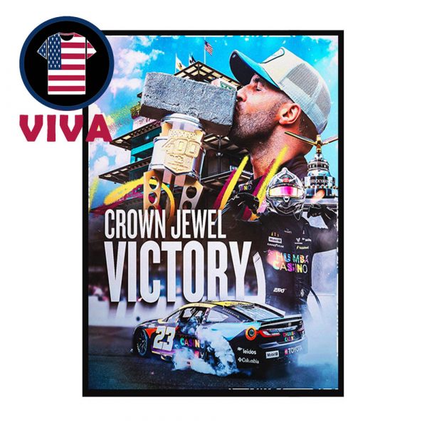 Bubba Wallace NASCAR Indianapolis Motor Speedway Winner 2025 Brickyard 400 Home Decor Poster Canvas
