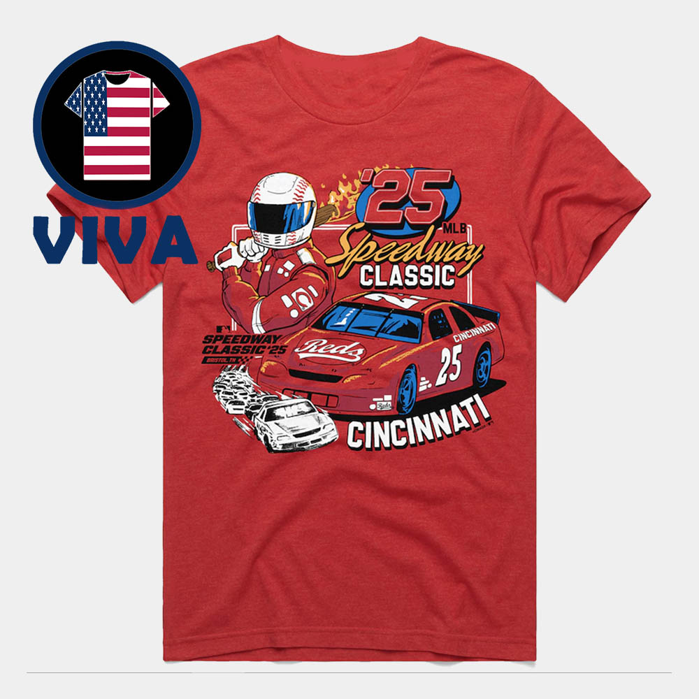 Cincinnati Reds 2025 MLB Speedway Classic T Shirt Hoodie Sweater Cincinnati Reds 2025 MLB Speedway Classic T Shirt Hoodie Sweater
