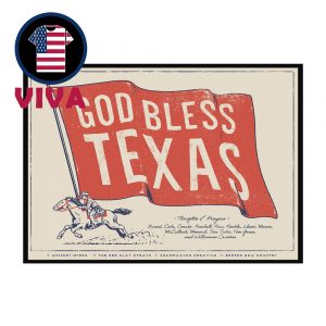 God Bless Texas 2025 Whiskey Myers Red Clay Strays Broken Bow Country Home Decor Poster Canvas