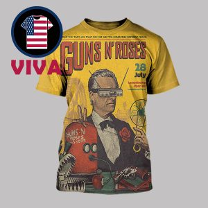 Guns N’ Roses Luxembourg Open Air 2025 Luxembourg LU On July 28th All Over Print T-Shirt