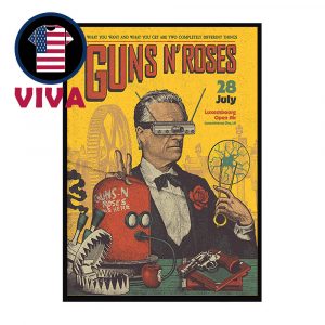 Guns N’ Roses Luxembourg Open Air 2025 Luxembourg LU On July 28th Home Decor Poster Canvas
