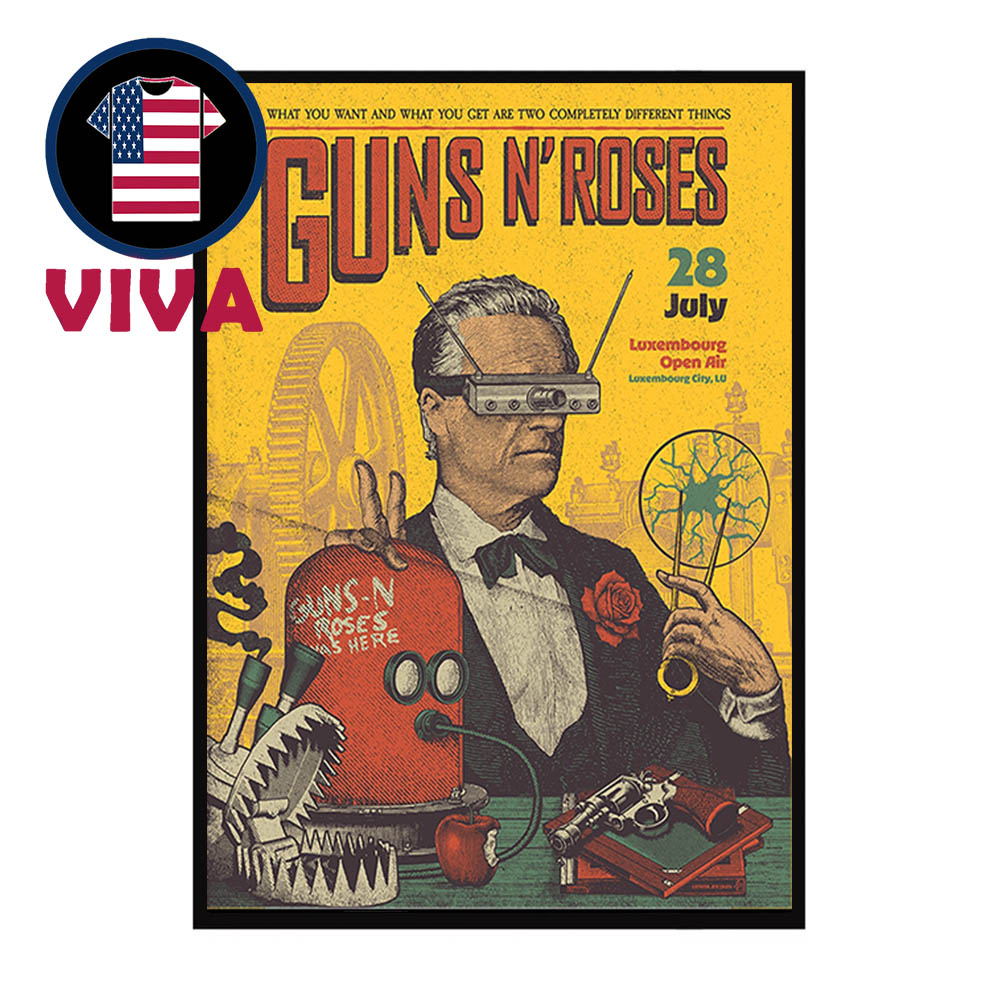 Guns N' Roses Luxembourg Open Air 2025 Luxembourg LU On July 28th Home Decor Poster Canvas Guns N' Roses Luxembourg Open Air 2025 Luxembourg LU On July 28th Home Decor Poster Canvas