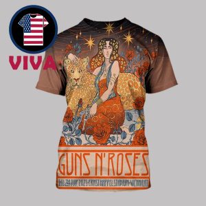 Guns N’ Roses Vienna Austria 2025 Ernst Happel Stadion On July 24th All Over Print T-Shirt