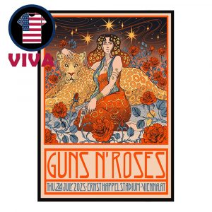 Guns N’ Roses Vienna Austria 2025 Ernst Happel Stadion On July 24th Home Decor Poster Canvas