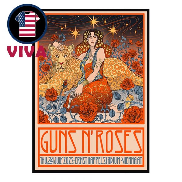 Guns N’ Roses Vienna Austria 2025 Ernst Happel Stadion On July 24th Home Decor Poster Canvas