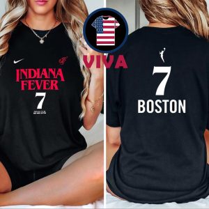 Indiana Fever Aliyah Boston Stranger Things Rebel Name And Number Two Sided T- Shirt Hoodie