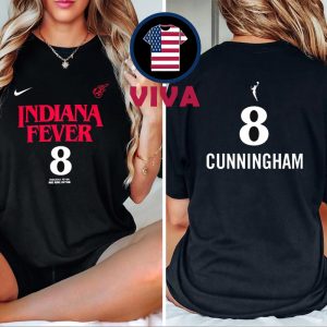 Indiana Fever Sophie Cunningham x Stranger Things Rebel Name And Number Two Sided T- Shirt Hoodie