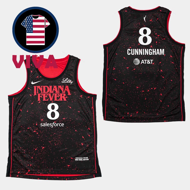 Indiana Fever Sophie Cunningham x Stranger Things Rebel Swingman Basketball Jersey Indiana Fever Sophie Cunningham x Stranger Things Rebel Swingman Basketball Jersey