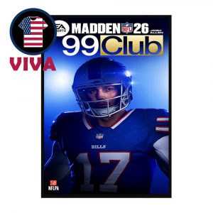 Josh Allen Madden 26 Cover 99 Club Player Buffalo Bills NFL Home Decor Poster Canvas