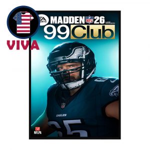 Lane Johnson Madden 26 Cover 99 Club Player Philadelphia Eagles NFL Home Decor Poster Canvas