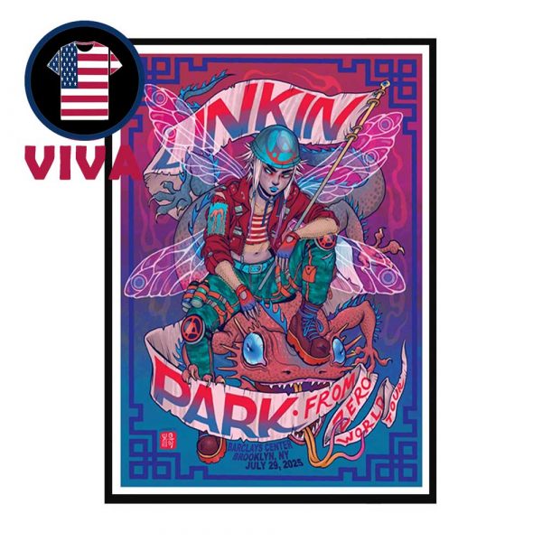 Linkin Park Brooklyn 2025 Barclay Center NY On August 29th From Zero Tour Home Decor Poster Canvas