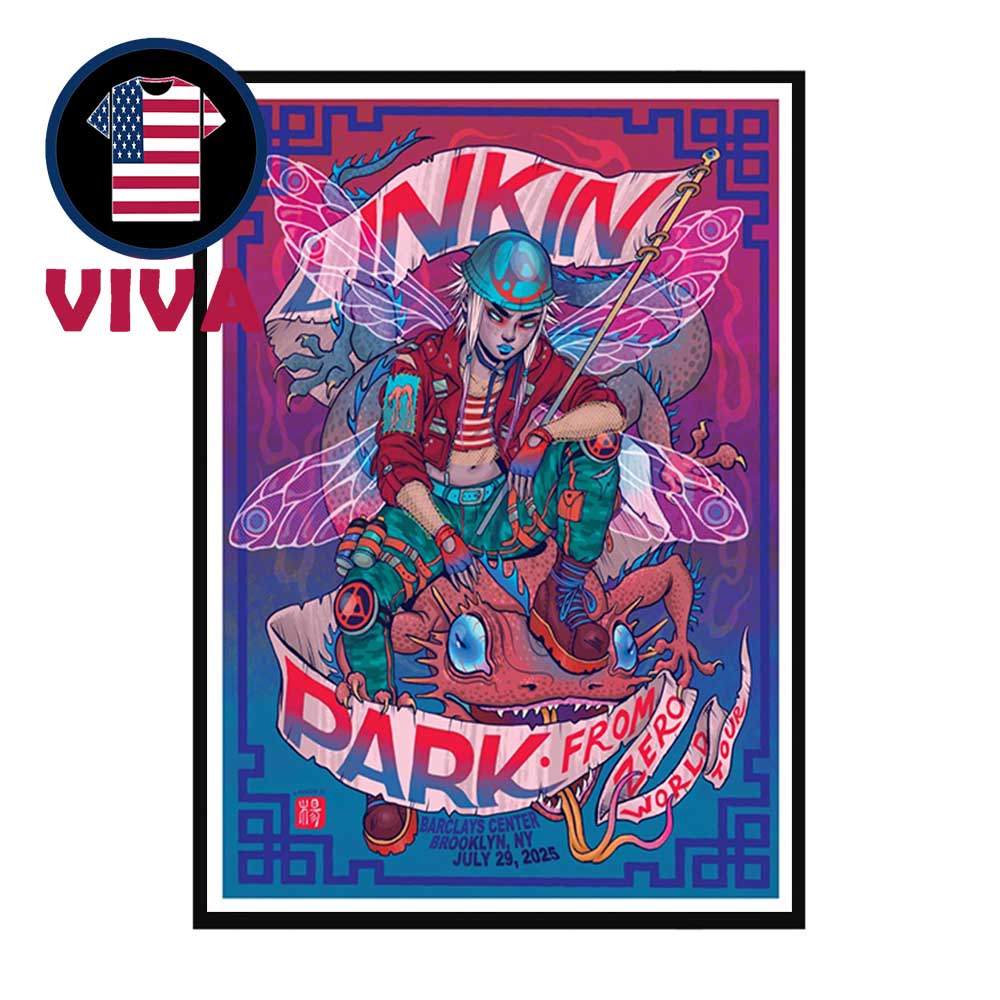 Linkin Park Brooklyn 2025 Barclay Center NY On August 29th From Zero Tour Home Decor Poster Canvas Linkin Park Brooklyn 2025 Barclay Center NY On August 29th From Zero Tour Home Decor Poster Canvas