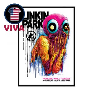 Linkin Park Minneapolis 2025 Target Center MN On August 27th From Zero Tour Home Decor Poster Canvas
