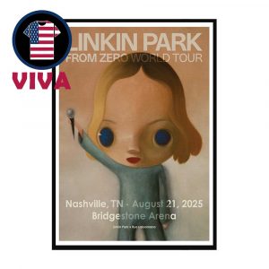 Linkin Park Nashville 2025 Bridgestone Arena TN On August 21st From Zero Tour Home Decor Poster Canvas