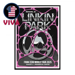 Linkin Park Newark 2025 Prudential Center On August 3rd From Zero Tour Home Decor Poster Canvas