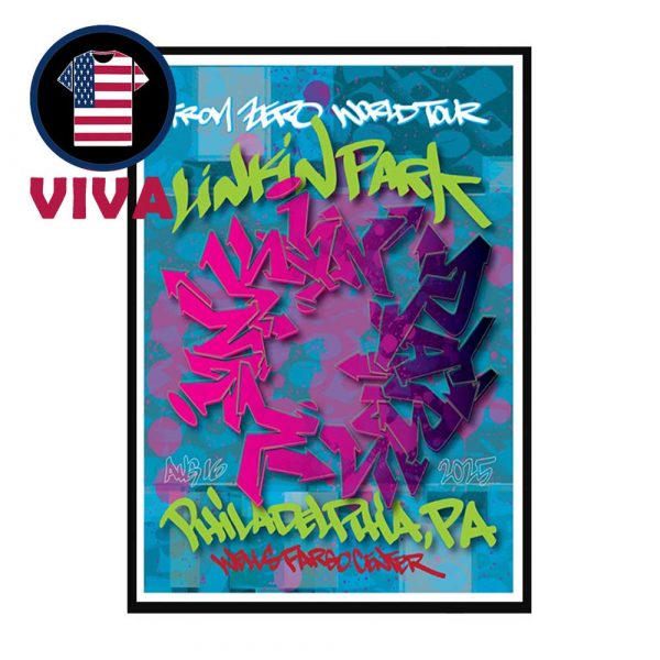 Linkin Park Philadelphia 2025 Wells Fargo Center PA On August 16th From Zero Tour Home Decor Poster Canvas