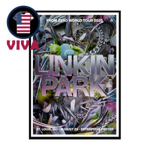 Linkin Park St Louis 2025 Enterprise Center MO On August 21st From Zero Tour Home Decor Poster Canvas