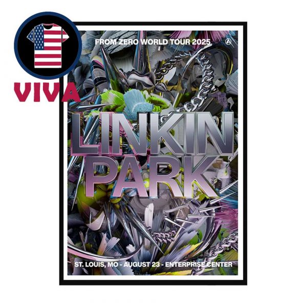 Linkin Park St Louis 2025 Enterprise Center MO On August 21st From Zero Tour Home Decor Poster Canvas