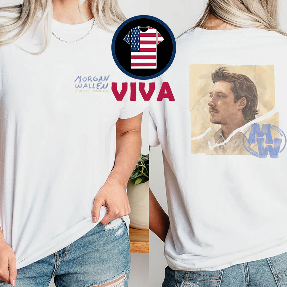Morgan Wallen I'm The Problem Tour 2025 Albumcover Two Sided T-Shirt Morgan Wallen I'm The Problem Tour 2025 Albumcover Two Sided T-Shirt
