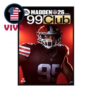 Myles Garrett Madden 26 Cover 99 Club Player Cleveland Browns NFL Home Decor Poster Canvas