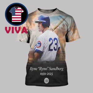 RIP Ryne Sandberg Death At 65 Hall Of Fame Thank For Memories MLB Chicago Cubs All Over Print T-Shirt