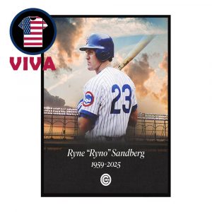 RIP Ryne Sandberg Death At 65 Hall Of Fame Thank For Memories MLB Chicago Cubs Home Decor Poster Canvas