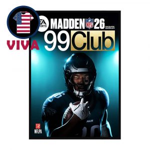Saquon Barkley Madden 26 Cover 99 Club Player Philadelphia Eagles NFL Home Decor Poster Canvas