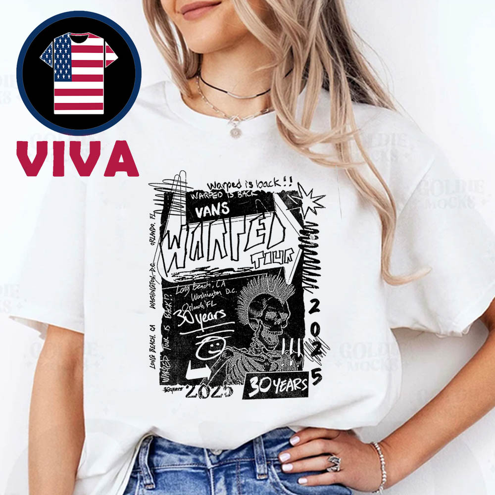 Vans Warped Tour 2025 30 Years Anniversary Warped Is Back Unisex T-Shirt Vans Warped Tour 2025 30 Years Anniversary Warped Is Back Unisex T-Shirt