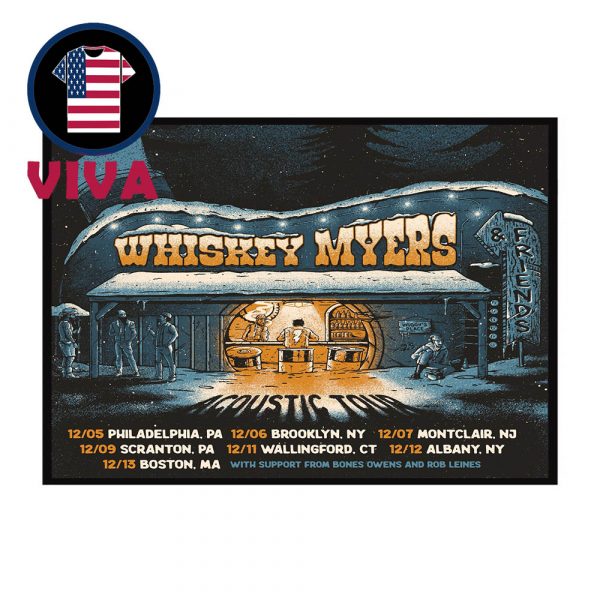 Whiskey Myers And Friends 2025 Acoustic Tour Dates Home Decor Poster Canvas