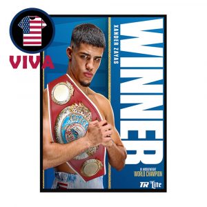 Xander Zayas 2025 WBO Junior Middleweight Champions Home Decor Poster Canvas