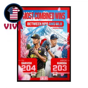 Yu Darvish 204 Most Combined Wins In Japan NPB MLB Career Victory For The Most All Time History Home Decor Poster Canvas