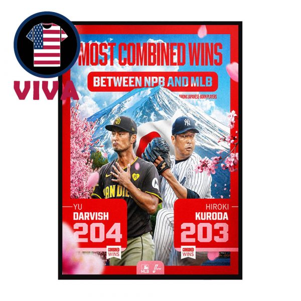 Yu Darvish 204 Most Combined Wins In Japan NPB MLB Career Victory For The Most All Time History Home Decor Poster Canvas