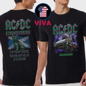 ACDC Edinburg 2025 Murrayfield Stadium Scotland PWR UP Event Tour Two Sided T-Shirt