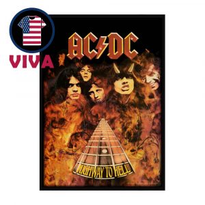 ACDC Highway To Hell Flames Home Decor Poster Canvas