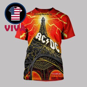 ACDC Paris 2025 Eiffel Tower Stade De France On August 9th And 13th PWR Up Tour Event All Over Print T-Shirt