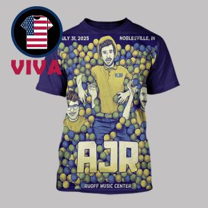 AJR Brothers Ruoff Music Center 2025 Noblesville IN On July 31st All Over Print T-Shirt