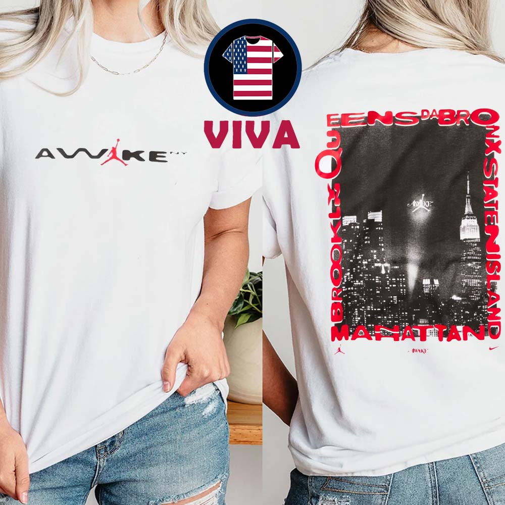 AWAKE NY x NIKE Air Jordan 5 Borough Two Sided Unisex T-Shirt AWAKE NY x NIKE Air Jordan 5 Borough Two Sided Unisex T-Shirt