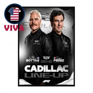 Cadillac Formula 1 Brand New Team Line Up 2026 Valtteri Bottas And Sergio Perez Home Decor Poster Canvas