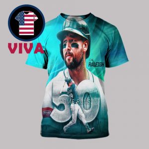 Cal Raleigh 50 Home Runs 2025 MLB Seattle Mariners All Over Print T-Shirt
