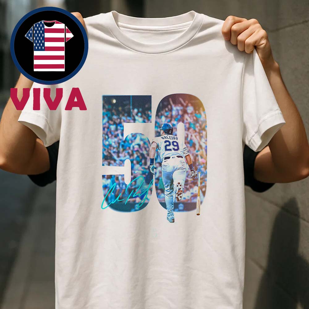 Cal Raleigh 50 Home Runs MLB 2025 Seattle Mariners Signed Unisex T-Shirt Cal Raleigh 50 Home Runs MLB 2025 Seattle Mariners Signed Unisex T-Shirt
