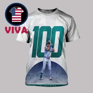 Cal Raleigh Reach 100 RBI MLB 2025 Season All Over Print T-Shirt