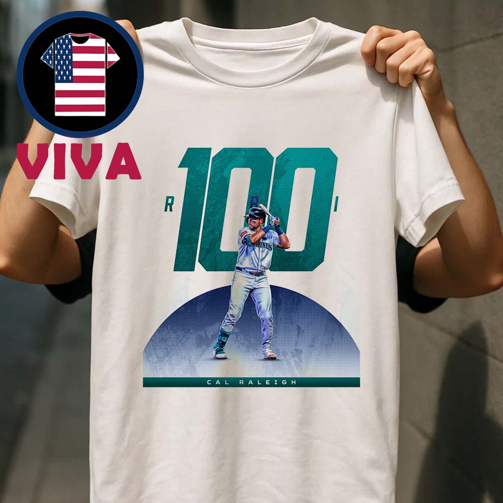 Cal Raleigh Reach 100 RBI MLB 2025 Season Unisex T-Shirt Cal Raleigh Reach 100 RBI MLB 2025 Season Unisex T-Shirt