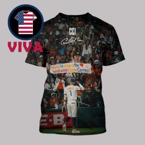 Carlos Correa Welcome Home Houston Astros H Town CC1 MLB 2025 Signed All Over Print T-Shirt