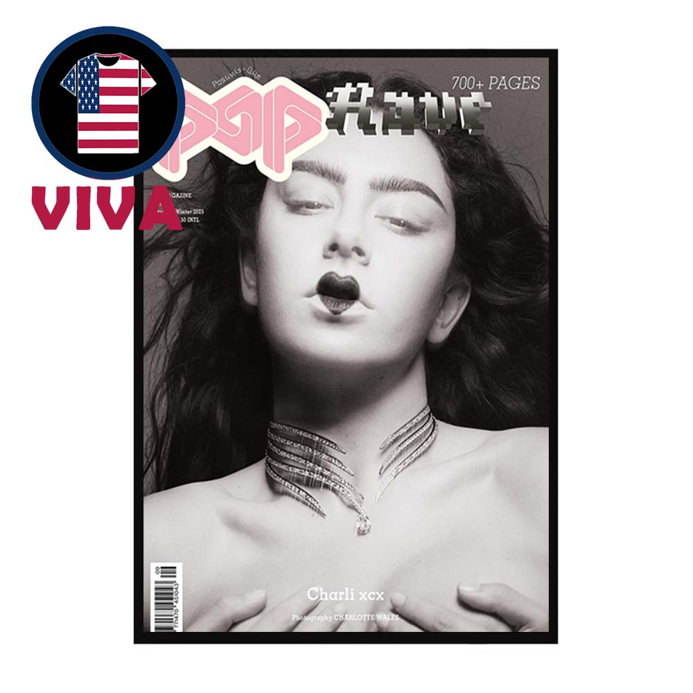 Charli XCX On Pop Magazine Cover Issue 2025 Home Decor Poster Canvas Charli XCX On Pop Magazine Cover Issue 2025 Home Decor Poster Canvas